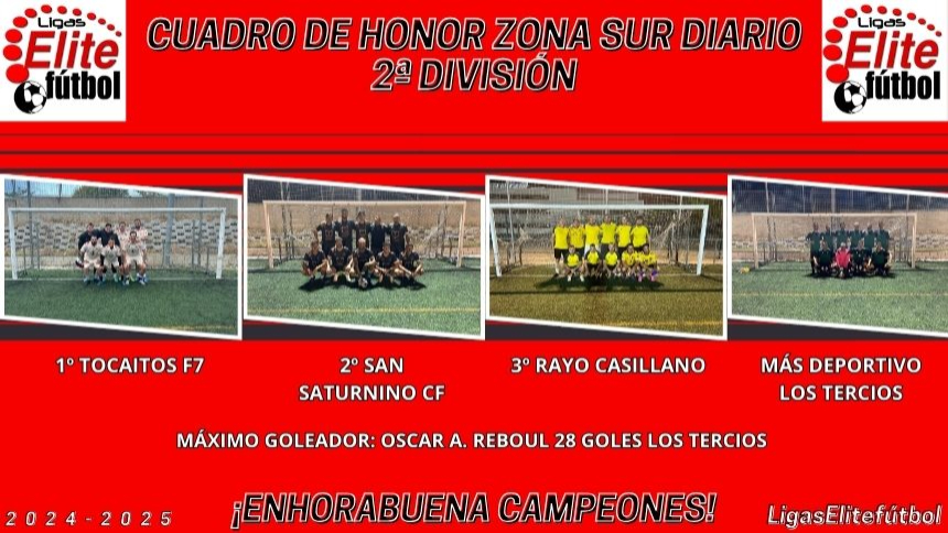 CUADRO DE HONOR. ZONA SUR DIARIO 2ª DIVISIÓN